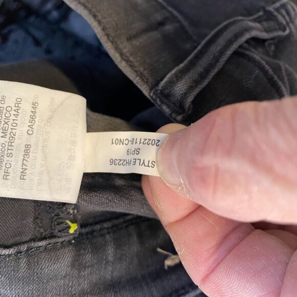 Madewell Womans Jeans 25T Black with Frayed Hem Distressed High-Rise Skinny - Picture 16 of 16